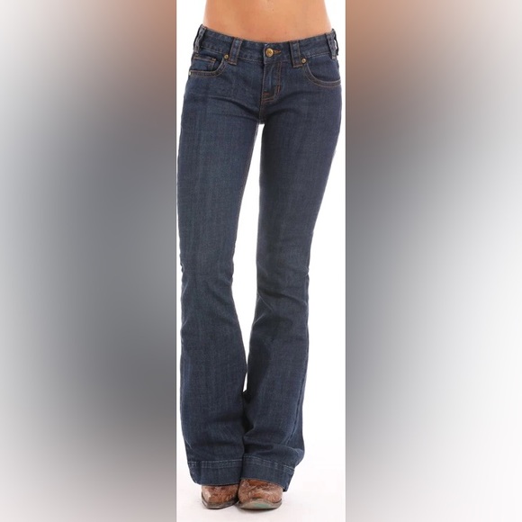 Rock and Roll cowgirl low-rise trouser jeans. - Picture 2 of 6